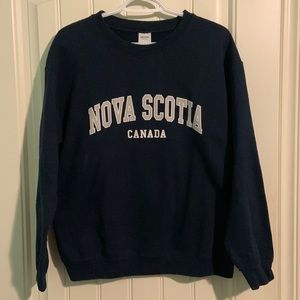 Navy blue vintage crew